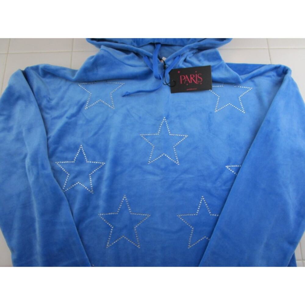 Paris Hilton Starstruck Out‎ Of The Blue Velour Hoodie Women's Medium
